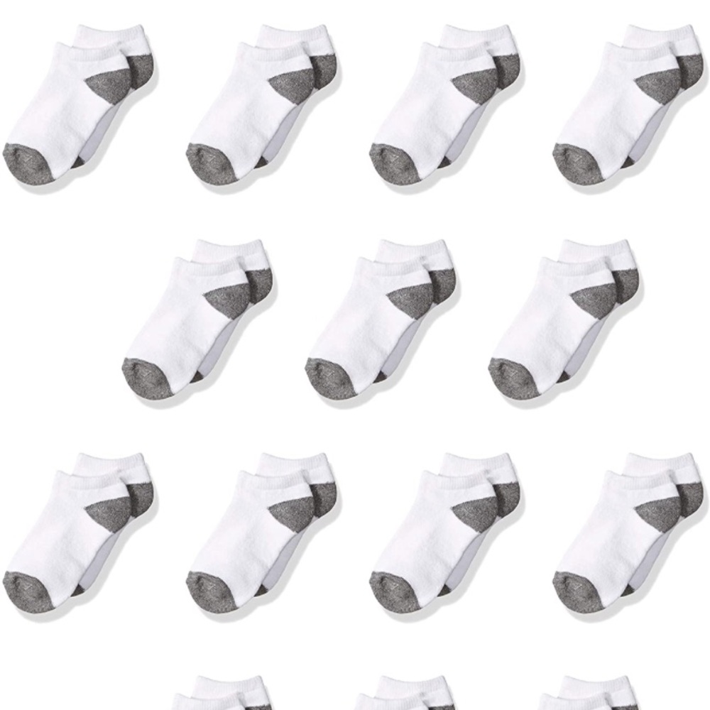 Amazon Essentials Kids 14-Pack Cotton Low Cut Sock